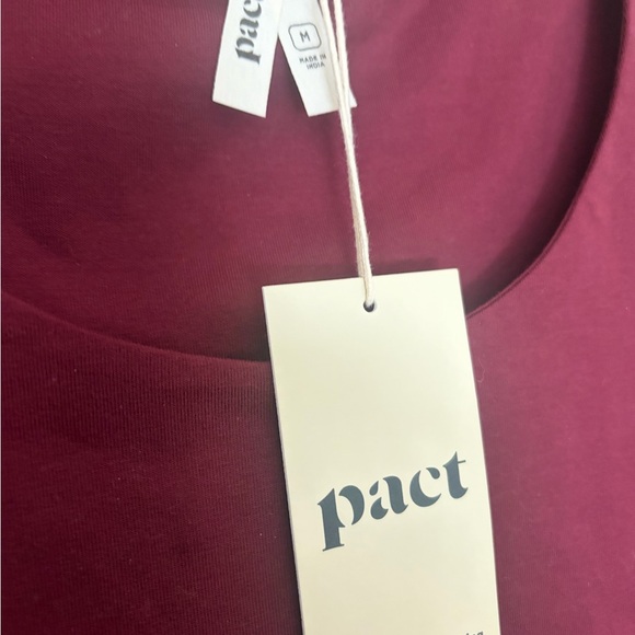 Pact Burgundy Midi Dress size M brand new! - Picture 2 of 5
